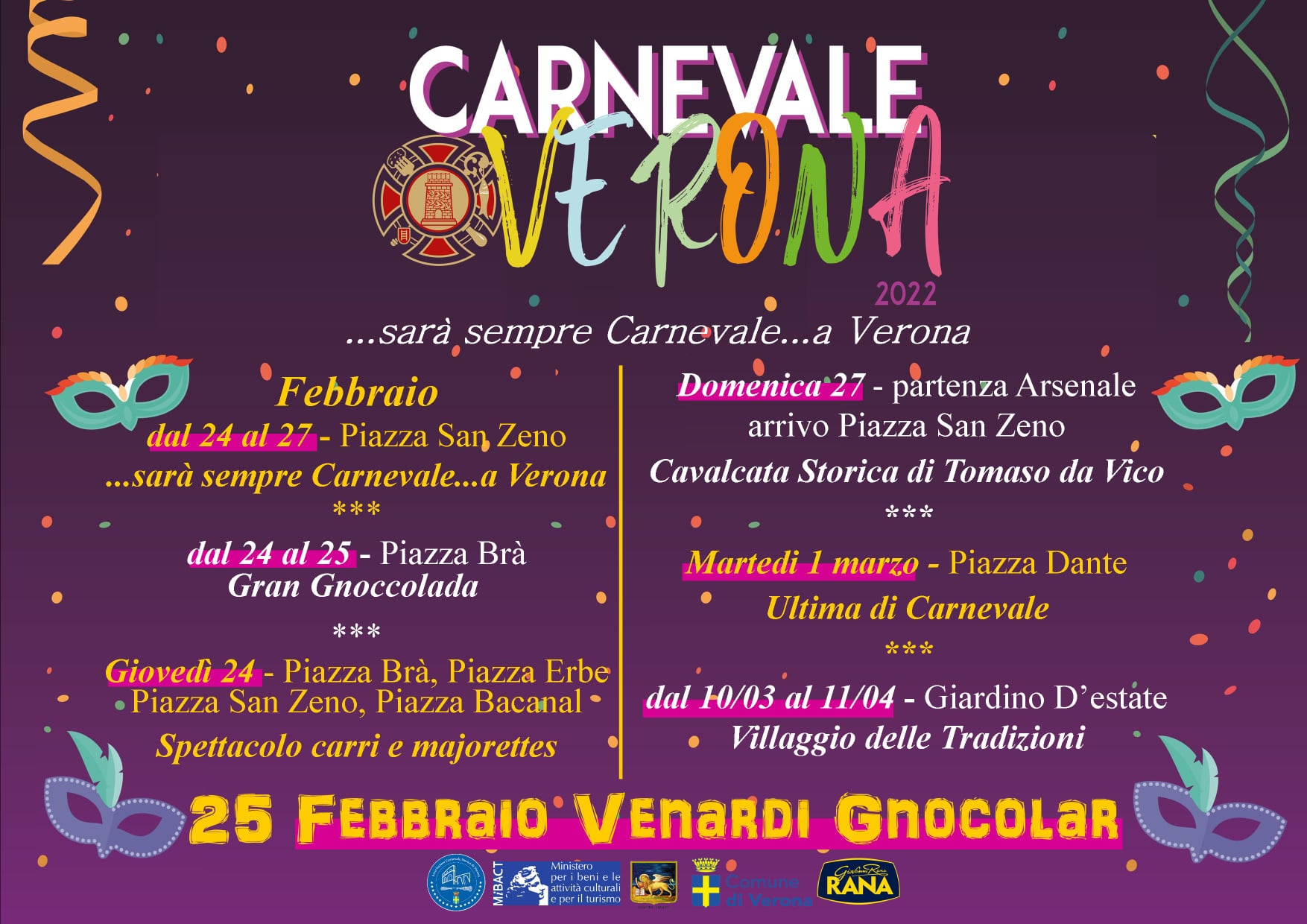 492° Bacanal del Gnoco Carnevale 2024 Verona Comitato Carnevale